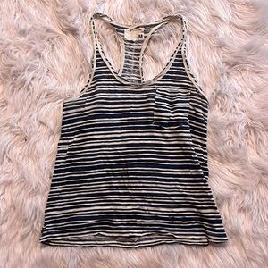 Cute sheer rag & bone tank top! Navy and white stripes, size M, light material